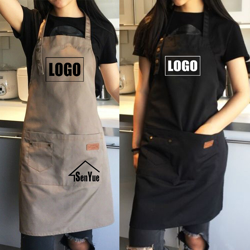 Women Fashion Brand Logo - 2022 Gratis Ongkir แฟชั่นผ้ากันเปื้อนครัวสำหรับผู้หญิงเชฟชายทำงานร้านอาหารบาร์ร้านคาเฟ่ความงามเล็บ Studios ชุด
