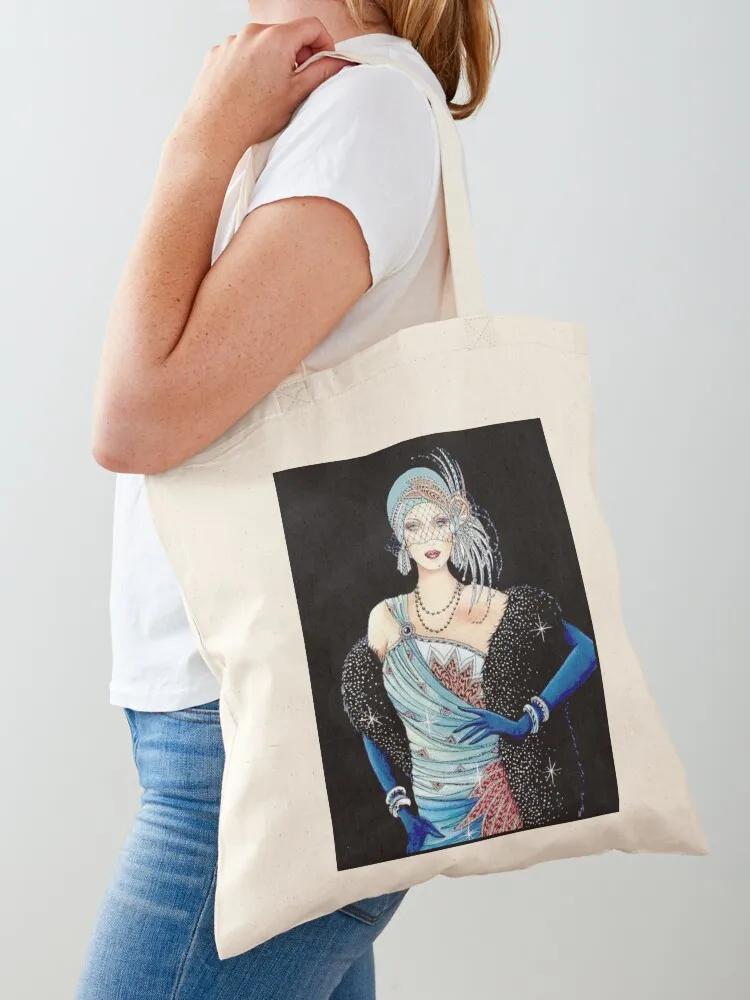 Women'S Fashion Magazine - FLAPPER : กระเป๋าผ้าแคนวาสลายโฆษณาจากนิตยสารแฟชั่นวินเทจปี 1934 สวยงาม กระเป๋าช้อปปิ้งรักษ์โลกสำหรับผู้หญิง