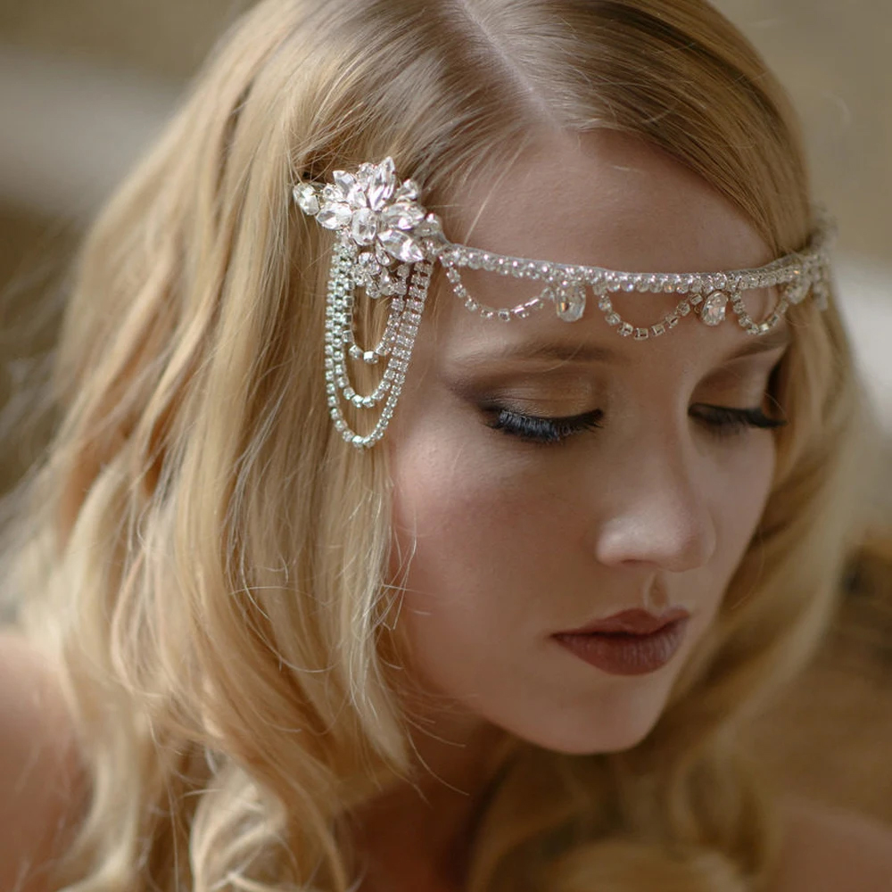 Women'S Fashion In The 1920S - Stonefans แถบคาดศีรษะ Gatsby คริสตัลวินเทจ1920งานแต่งงานงานคาร์นิวัลสายคาดศีรษะ2024ดอกไม้สำหรับผู้หญิง