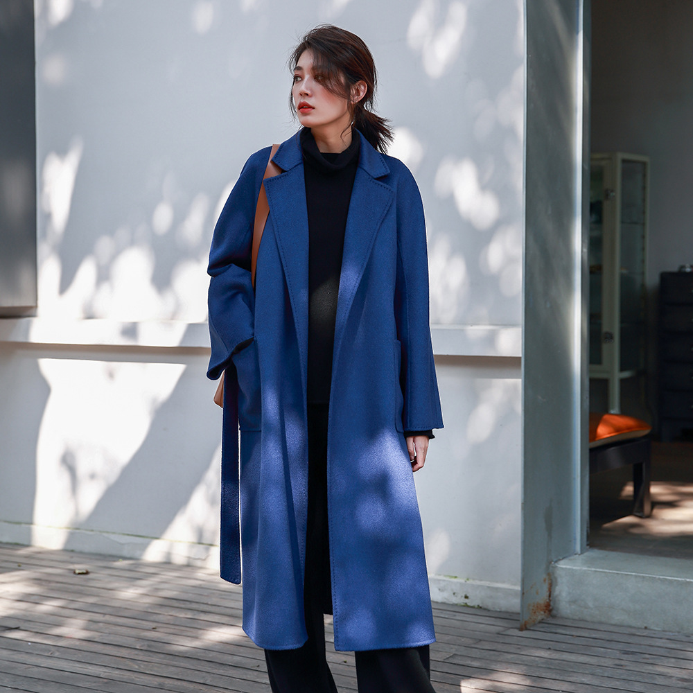 Women'S Fashion Blazer - เสื้อโค้ทยาวผู้หญิง Allingentle ปกเรียบ แจ็คเก็ตแฟชั่น กระเป๋าปะติด สำหรับใส่ลำลองหรือทำงาน