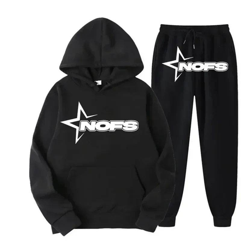 Women Fashion Brand Logo - 2025 ผู้ชายและผู้หญิงแนวโน้มแฟชั่นเดียวกันHoodieสบายๆ 2 ชิ้นเสื้อสูทกางเกงแฟชั่นการพิมพ์โลโก้ขนาดS-3XL