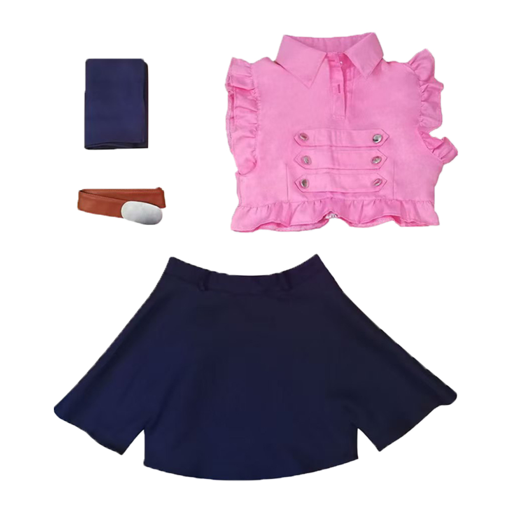 Belted Shirt Dress - เอลิซาเบธ ไลออนส์คอสเพลย์เครื่องแต่งกายผู้หญิงแฟนตาซีเสื้อกระโปรงเข็มขัดผูกเสื้อผ้าชุดเล่นบทบาทหญิงฮาโลวีนปาร์ตี้คาร์นิวัลชุด