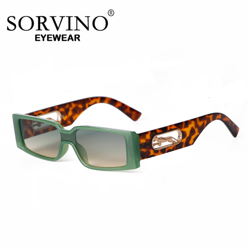 Women Fashion Brand Logo - SORVINO คุณภาพสูงยี่ห้อ Leopard Designer แว่นตากันแดดผู้หญิงสีดํา UV400
