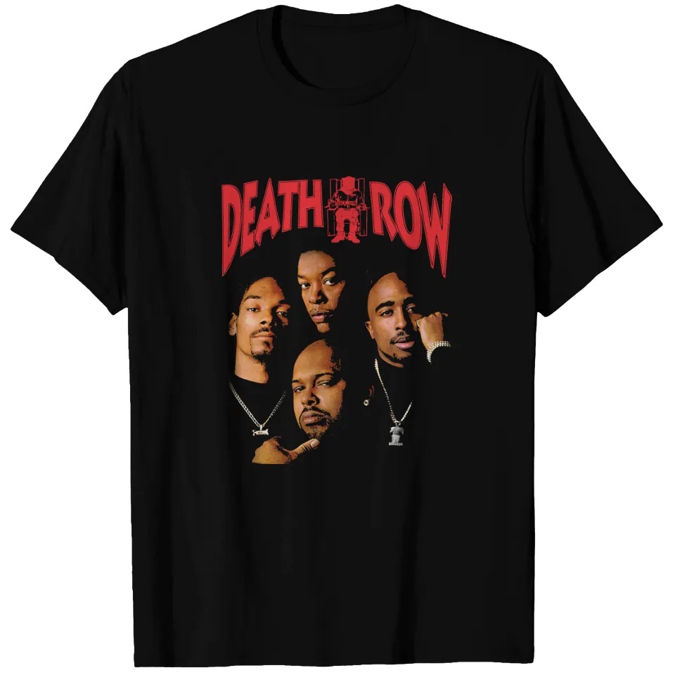 Women'S Fashion Magazine - เสื้อยืดพิมพ์ลายสีดำลายปกนิตยสาร Death Row Records สไตล์ฮิปฮอปแร็พ เหมาะสำหรับทั้งผู้ชายและผู้หญิง