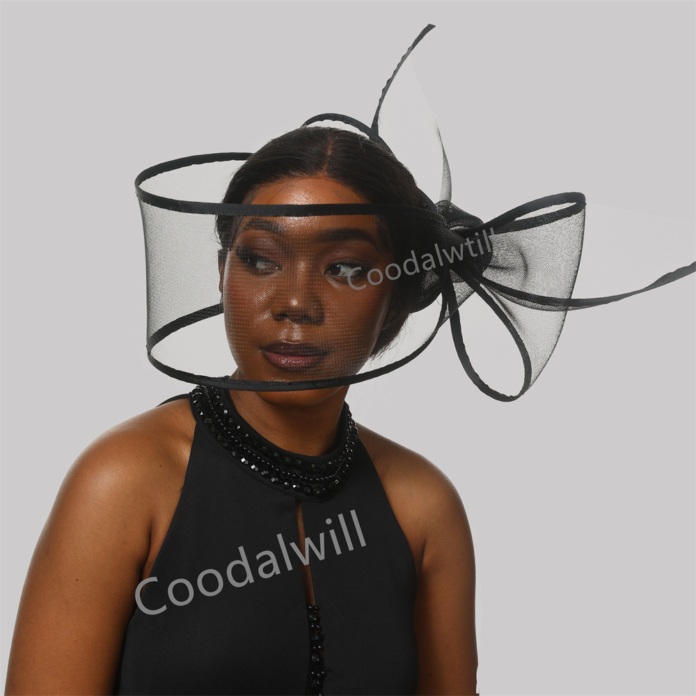 Women'S Fashion Kentucky Derby - หมวกสุดทึ่งสีดำสีขาวสำหรับผู้หญิงหมวกสุดหรูสำหรับงานแต่งงานงานเลี้ยงน้ำชา
