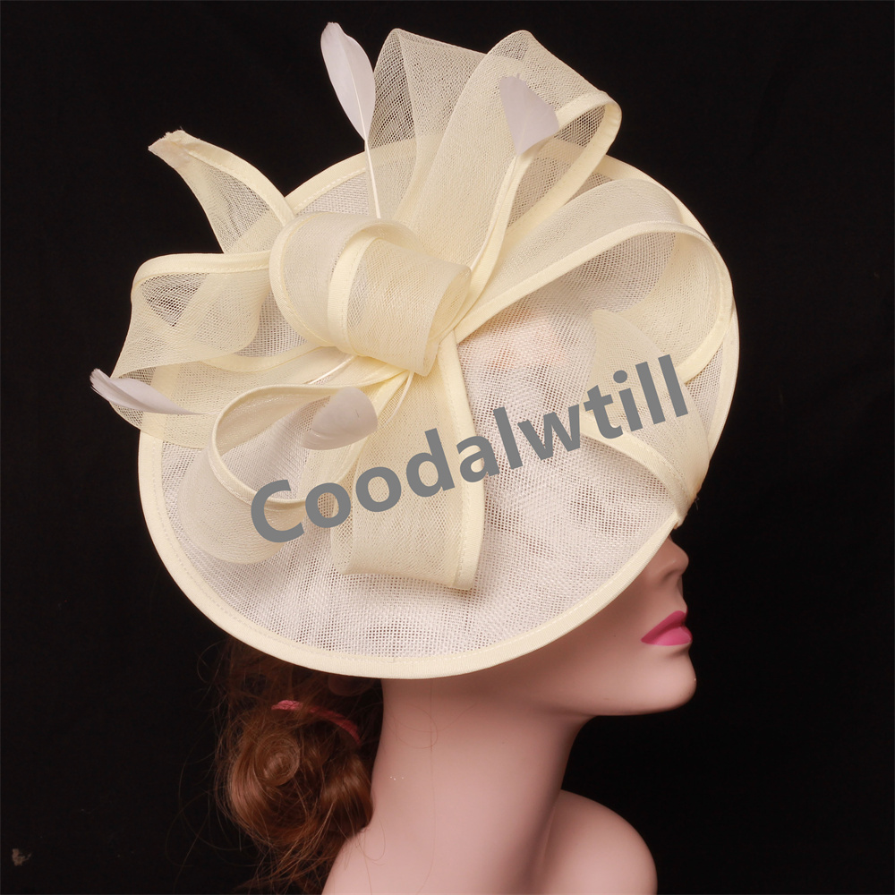 Women'S Fashion Kentucky Derby - หมวกแต่งงานสำหรับเจ้าสาว ผู้หญิง ประดับขนนก สำหรับงานปาร์ตี้ งานเลี้ยงน้ำชา งานเลี้ยงค็อกเทล