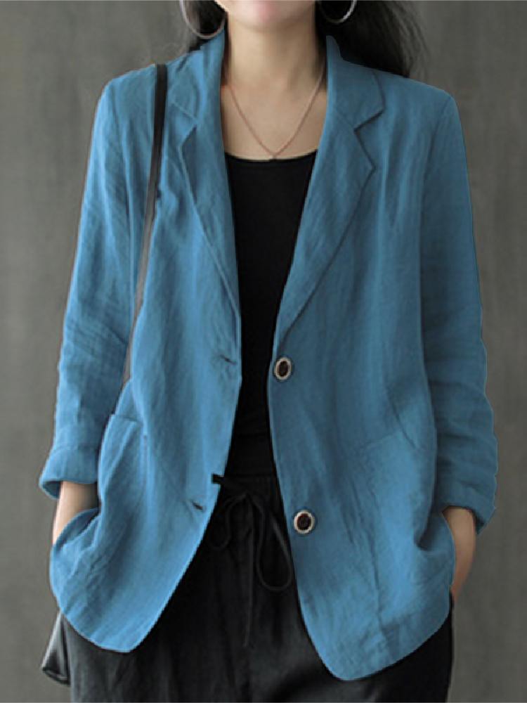 Elegant Solid Blazerผู้หญิงฤดู - Blazer Women Oversized บทวิจารณ์และราคา