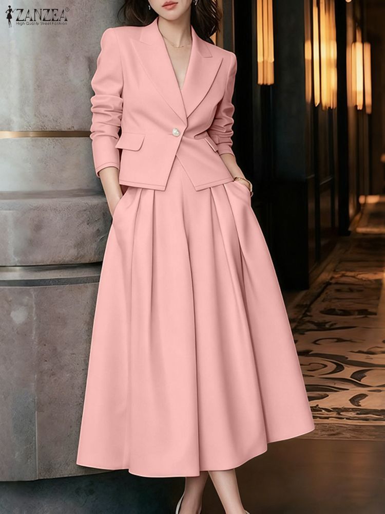 ชุดสปริง ZANZEA สำหรับผู้หญิง  - Blazer Women Oversized บทวิจารณ์และราคา