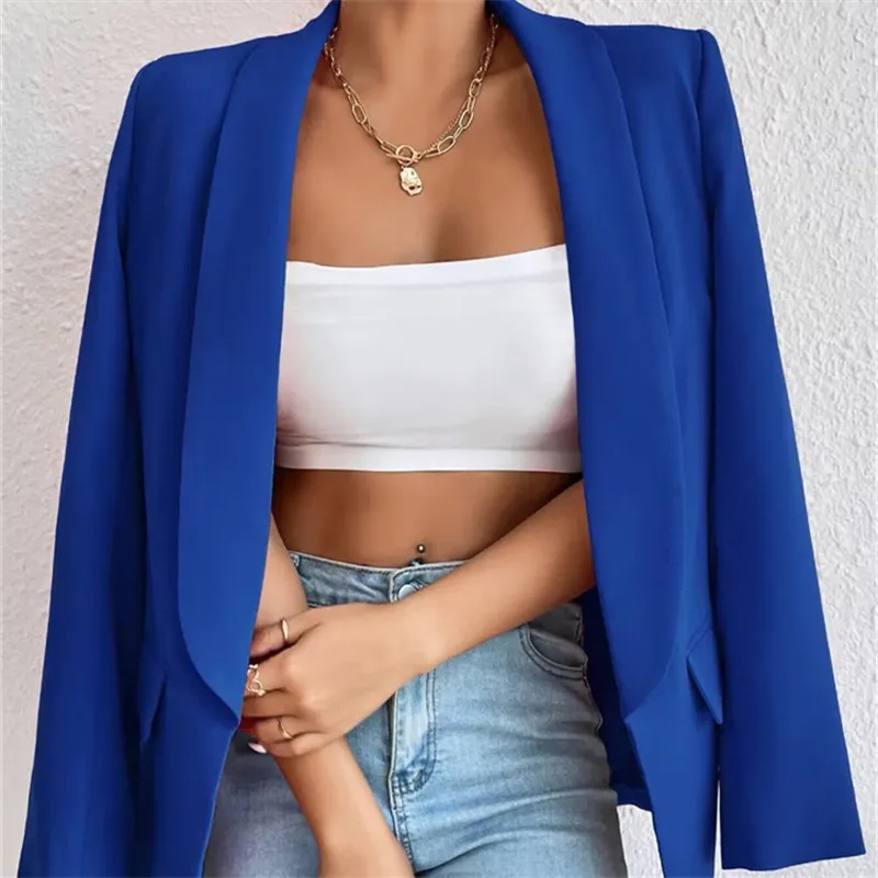เสื้อโค้ทสูทแฟชั่นผู้หญิงแบบให - Blazer Women Oversized บทวิจารณ์และราคา