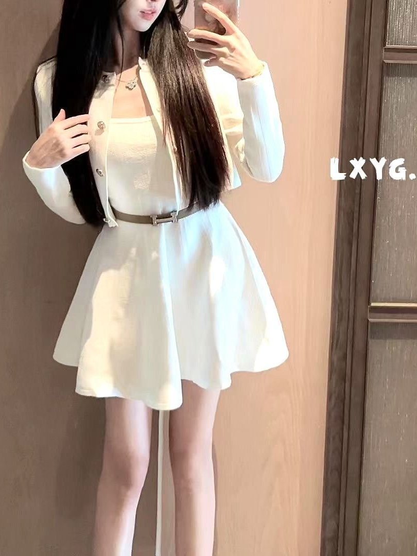   ชุดเดรสไหมพรมฤดูใบไม้ร่วง-ฤด - Belted Shirt Dress บทวิจารณ์และราคา