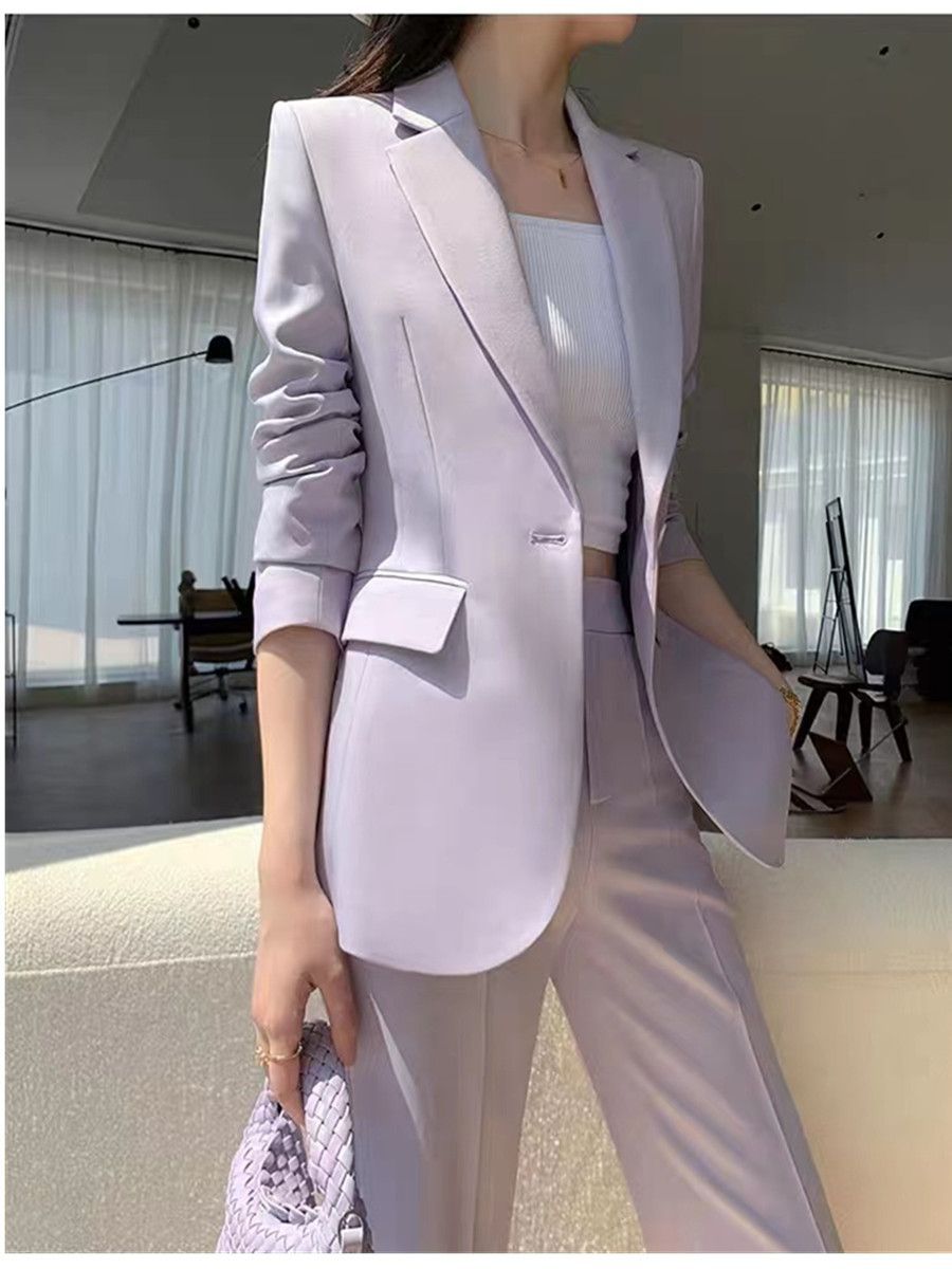 ชุดสูทผู้หญิงสีม่วง Allingentl - Women'S Fashion Blazer บทวิจารณ์และราคา