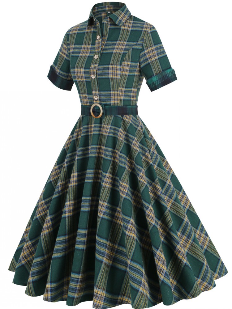 ชุดเดรสพริ้วฤดูร้อนแขนสั้นแนวว - Women'S Fashion Of The 50S บทวิจารณ์และราคา