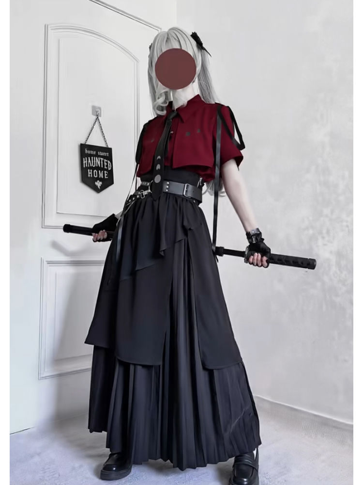 2025 New Gothic Vintage Elegan - Belted Shirt Dress บทวิจารณ์และราคา