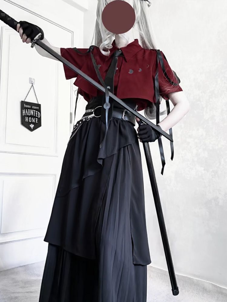 2025 New Gothic Vintage Elegan - Belted Shirt Dress บทวิจารณ์และราคา