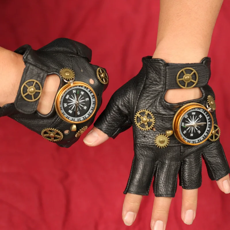 ถุงมือหนัง PU สไตล์สตีมพังก์ แ - Women Fashion Gloves บทวิจารณ์และราคา
