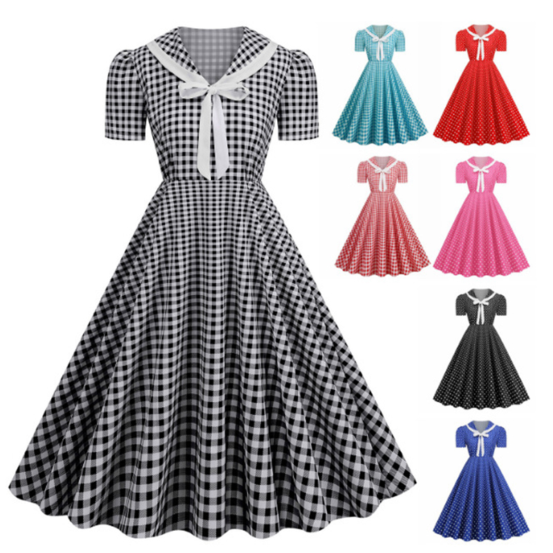Polka Dot พิมพ์ Vintage ขนาดให - Women'S Fashion Of The 50S บทวิจารณ์และราคา