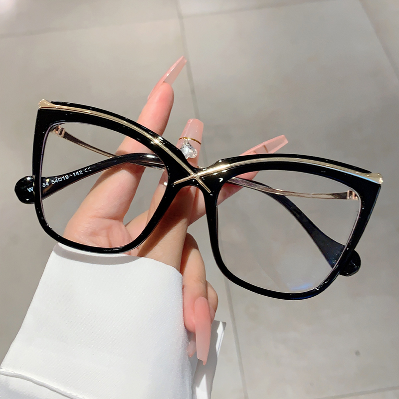 KAMMPTขนาดใหญ่Cat Eyeแว่นตาแฟช - Women'S Fashion Glasses Non Prescription บทวิจารณ์และราคา