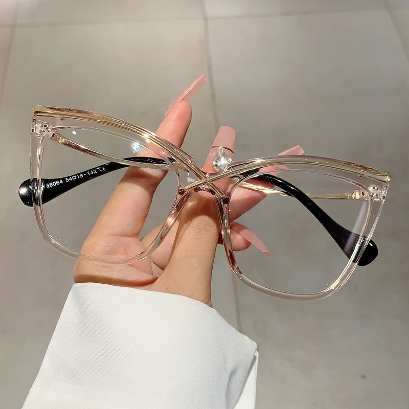 KAMMPTขนาดใหญ่Cat Eyeแว่นตาแฟช - Women'S Fashion Glasses Non Prescription บทวิจารณ์และราคา