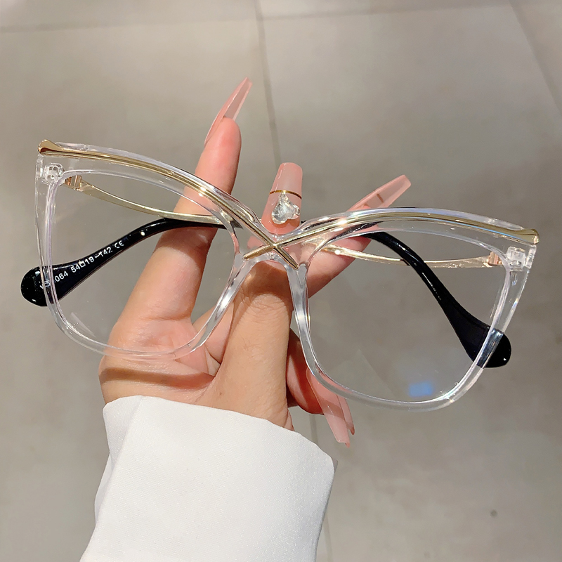 KAMMPTขนาดใหญ่Cat Eyeแว่นตาแฟช - Women'S Fashion Glasses Non Prescription บทวิจารณ์และราคา
