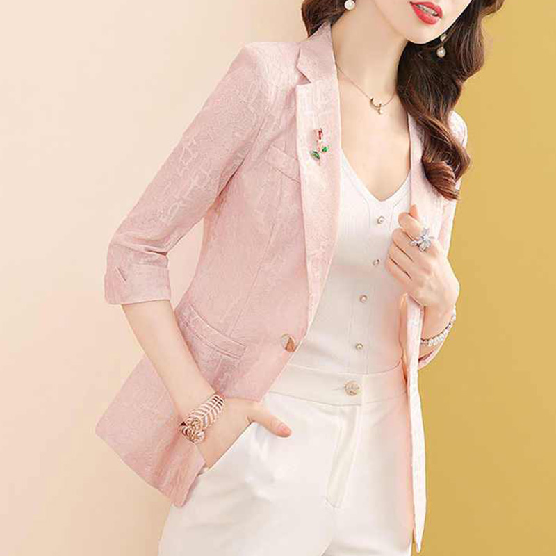 เสื้อเบลเซอร์ผู้หญิงสีพื้นเรีย - Blazer Women Oversized บทวิจารณ์และราคา