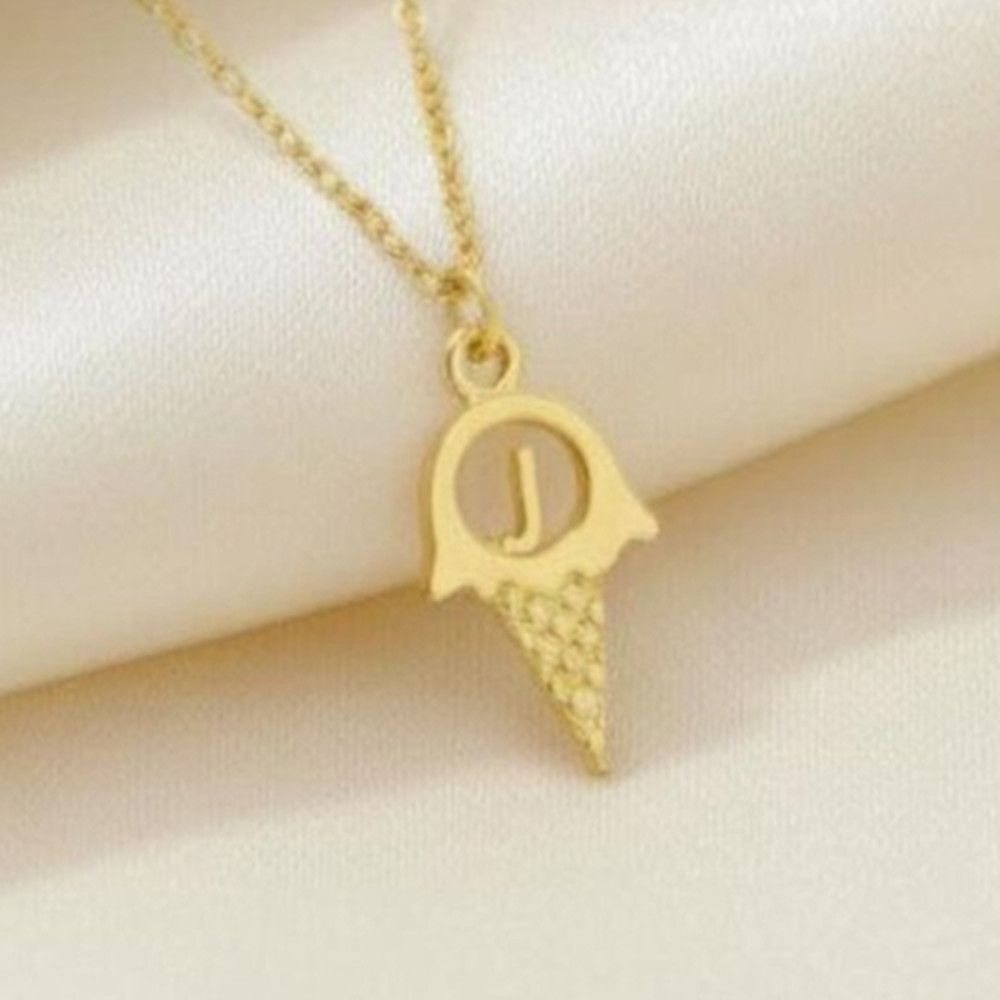 สร้อยคอแฟชั่นแบบกำหนดเองรูปไอศ - Women Fashion Dress Names บทวิจารณ์และราคา