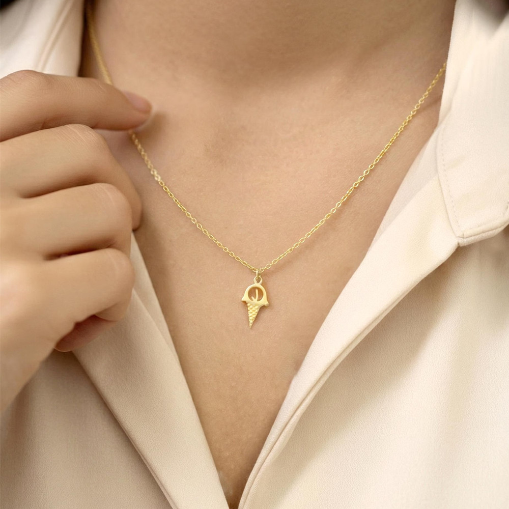 สร้อยคอแฟชั่นแบบกำหนดเองรูปไอศ - Women Fashion Dress Names บทวิจารณ์และราคา